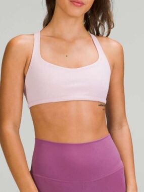 BUNDLE lululemon free to be wild bra size 4 pink peony and white